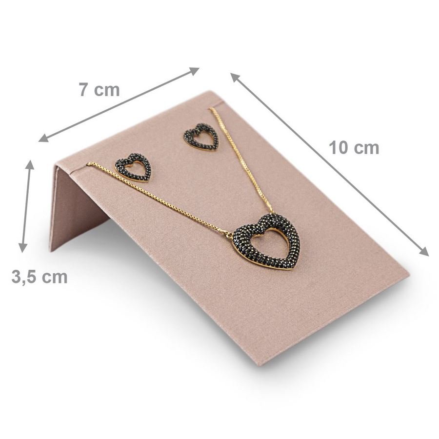 Expositor Para Brinco e Gargantilha-Inclinado 7x3,5x10cm Dunny Rosa Cha