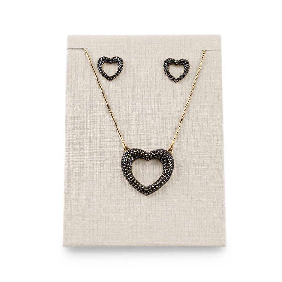 Expositor Para Brinco e Gargantilha-Inclinado 7x3,5x10cm Dunny Off White