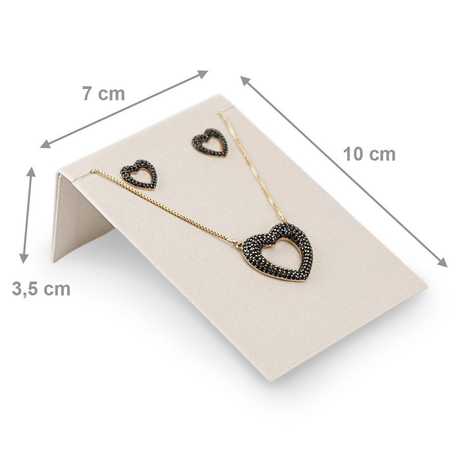 Expositor Para Brinco e Gargantilha-Inclinado 7x3,5x10cm Dunny Off White