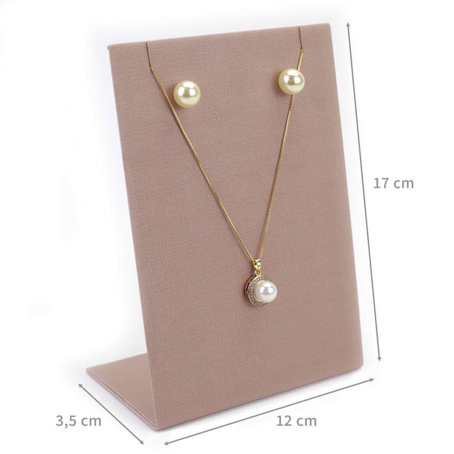 Expositor Para Brinco e Gargantilha-12x6,5x17cm Dunny Rosa Cha