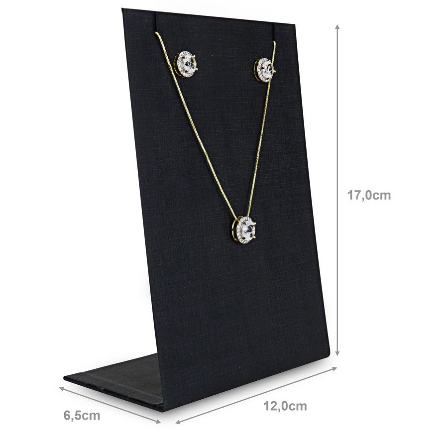 Expositor Para Brinco e Gargantilha-12x6,5x17cm Dunny Preto