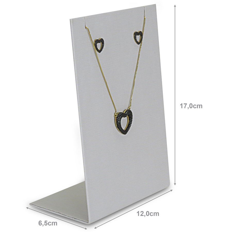 Expositor Para Brinco e Gargantilha-12x6,5x17cm Dunny Off White