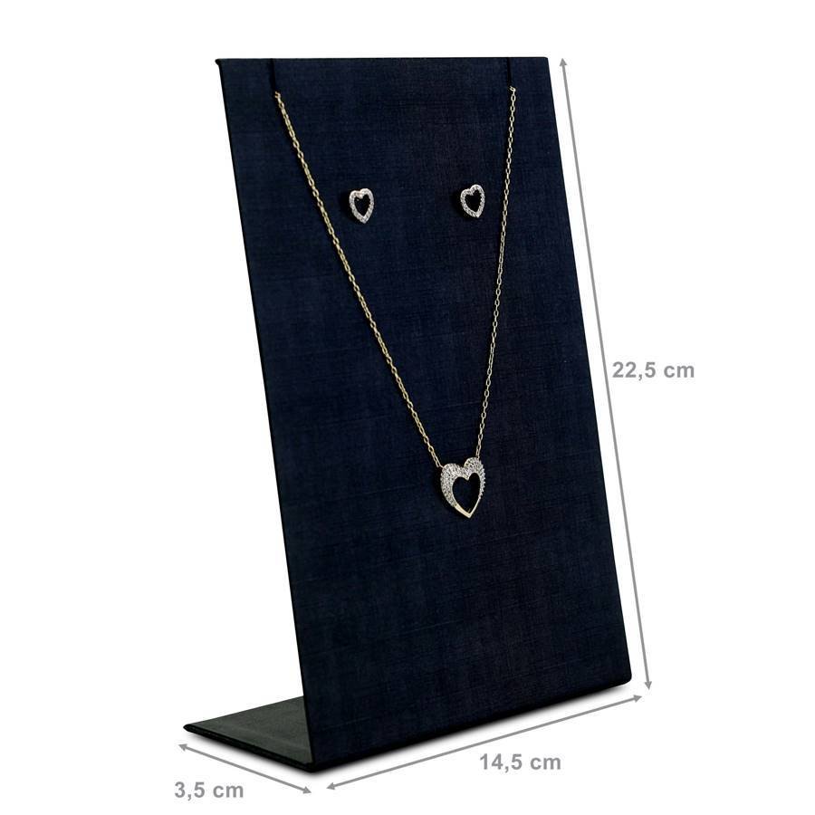 Expositor Para Brinco e Gargantilha-14,5x22cm Dunny Preto