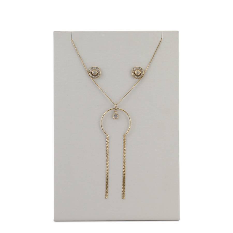 Expositor Para Brinco e Gargantilha-14,5x22cm Dunny Off White