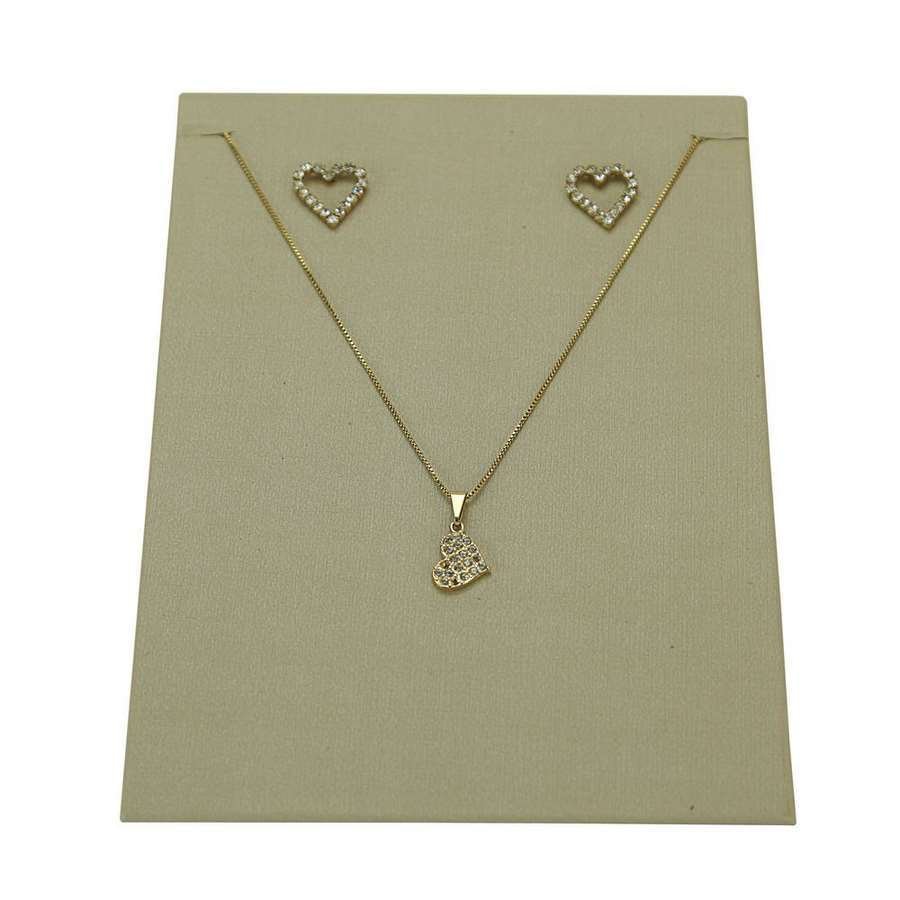 Expositor Para Brinco e Gargantilha Inclinado-12x6,5x17cm Dunny Champagne