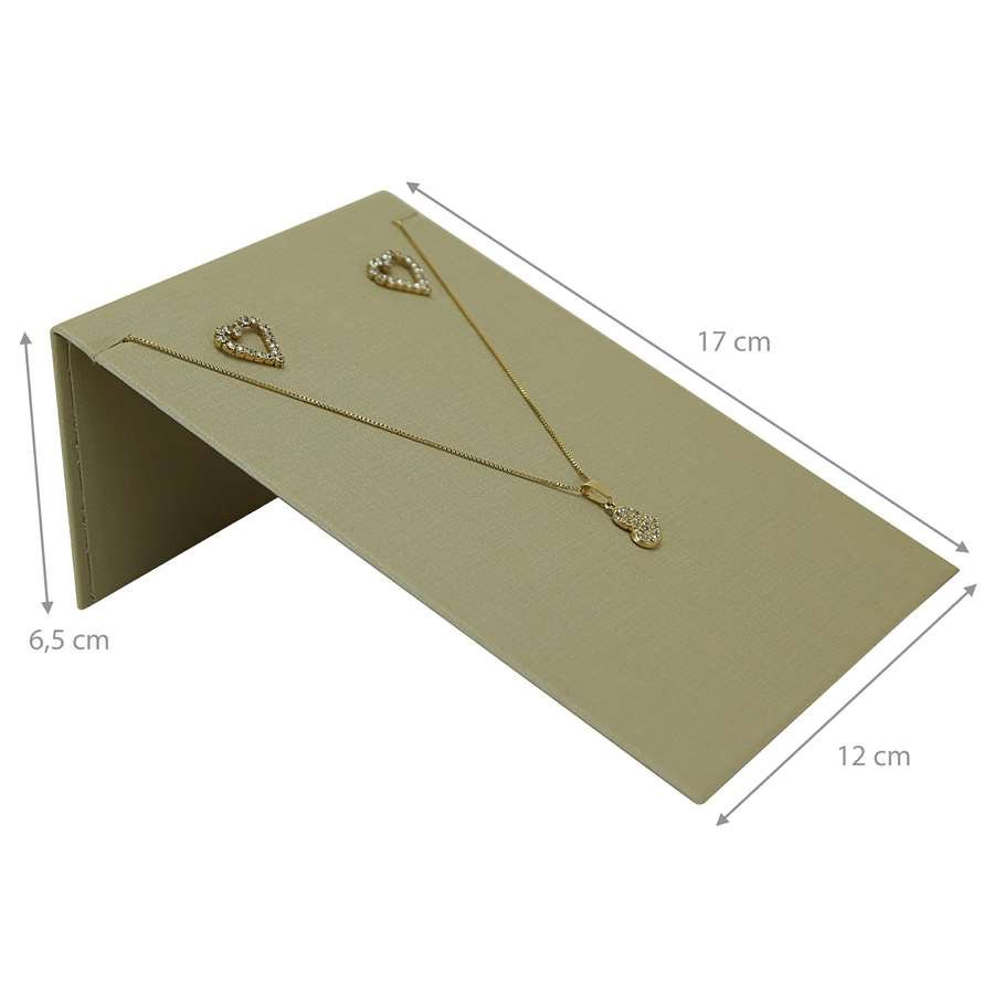 Expositor Para Brinco e Gargantilha Inclinado-12x6,5x17cm Dunny Champagne
