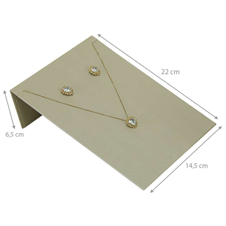 Expositor Para Brinco e Gargantilha- Inclinado-14,5x6,5x22cm Dunny Champagne