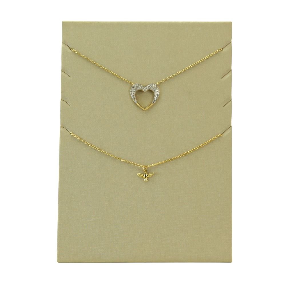 Expositor Para 4 Gargantilha-12x6,5x17cm Dunny Champagne