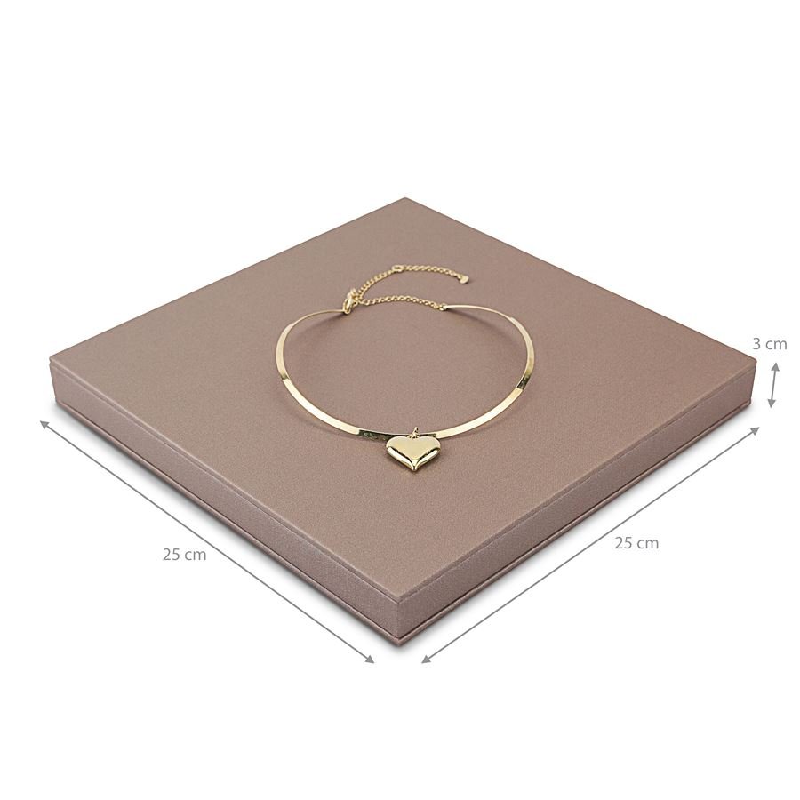 Base Expositora Para Joias 25,0x25,0x2,8 cm Dunny Capuccino