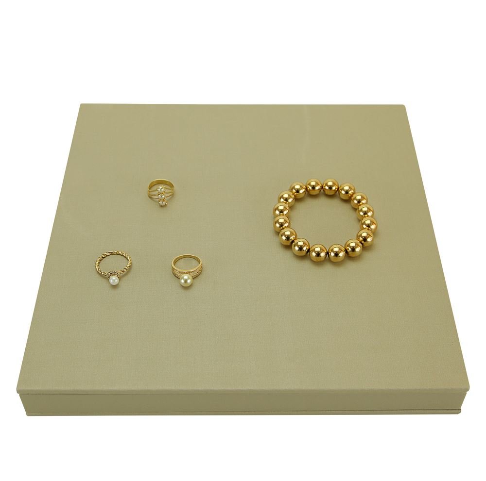 Base Expositora Para Joias 25,0x25,0x2,8 cm Dunny Champagne