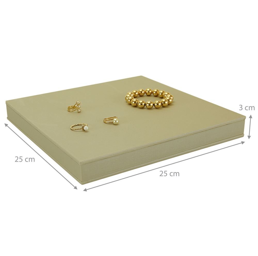 Base Expositora Para Joias 25,0x25,0x2,8 cm Dunny Champagne