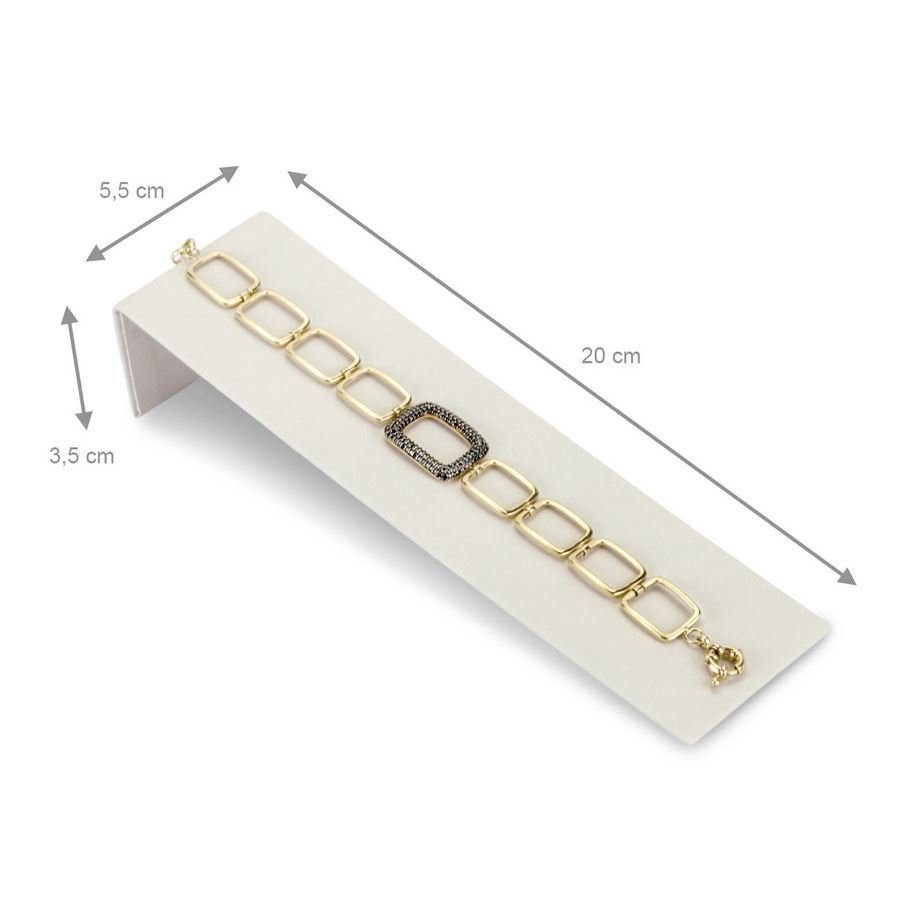 Expositor Médio Para Pulseira-Inclinado-5,5 x 20,0 cm Dunny Off White