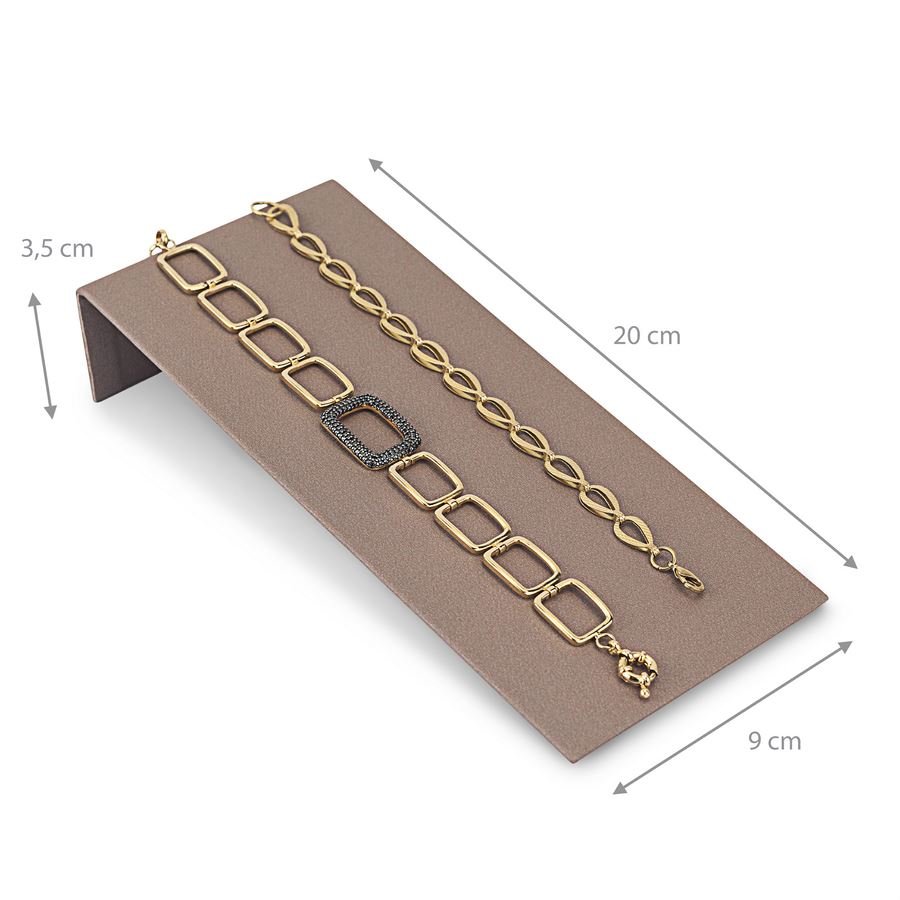 Expositor Grande Para Pulseira-Inlcinado-9,0 x 20,0 cm Dunny Capuccino