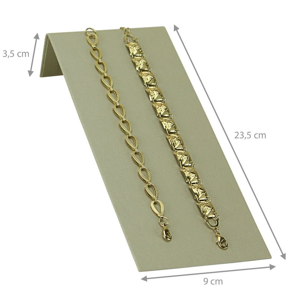 Expositor Grande Para Pulseira-Inlcinado-9,0 x 20,0 cm Dunny Champagne