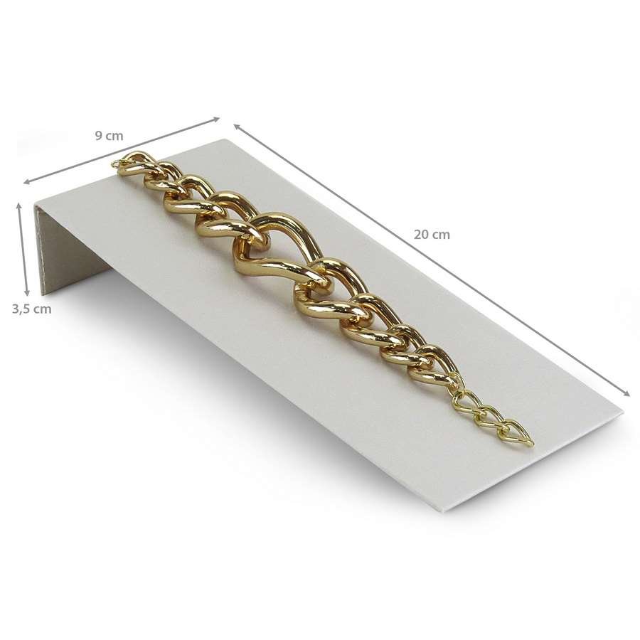 Expositor Grande Para Pulseira-Inlcinado-9,0 x 20,0 cm Dunny Off White