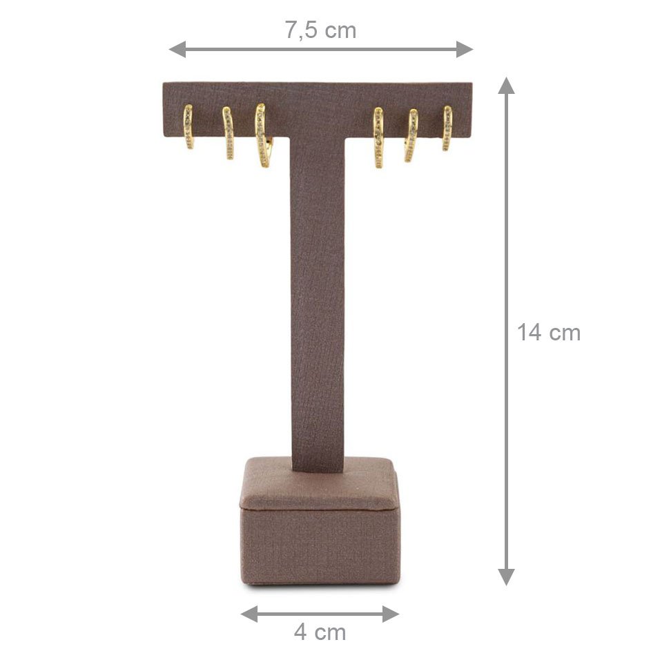 Expositor Brinco T 3 Furos Grande 7,5 x 14 cm Dunny Capuccino