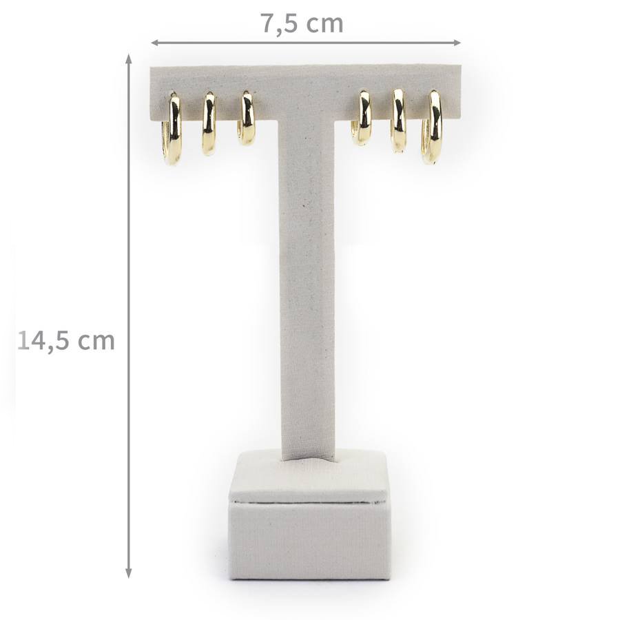 Expositor Brinco T 3 Furos Grande 7,5 x 14 cm Dunny Off White