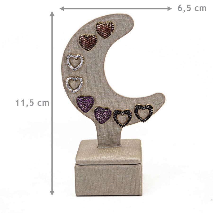 Expositor Para Brinco e Piercing Meia Lua 6,0x11,5 cm Dunny Champagne