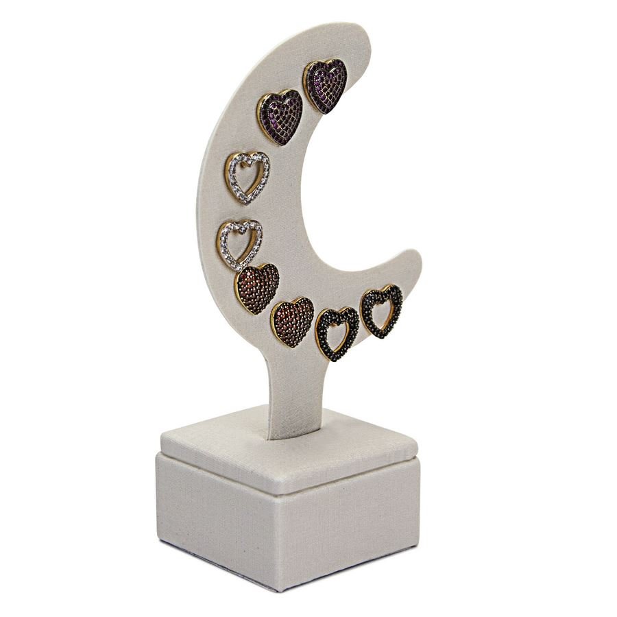 Expositor Para Brinco e Piercing Meia Lua 6,0x11,5 cm Dunny Off White