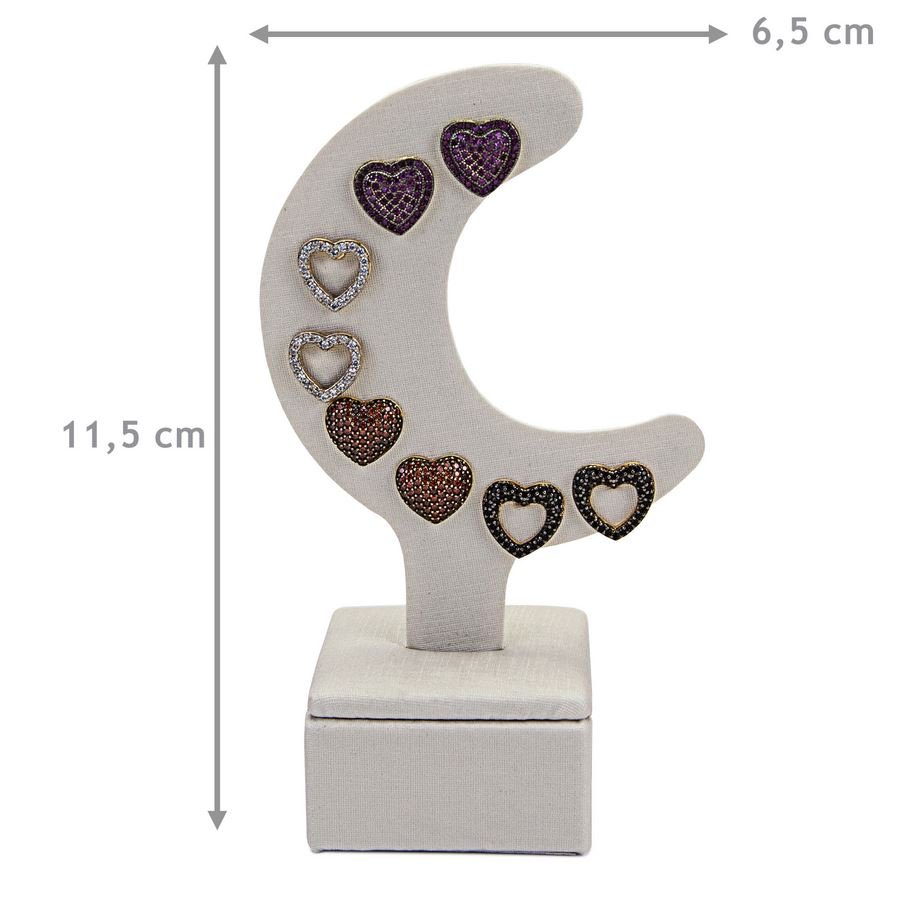 Expositor Para Brinco e Piercing Meia Lua 6,0x11,5 cm Dunny Off White