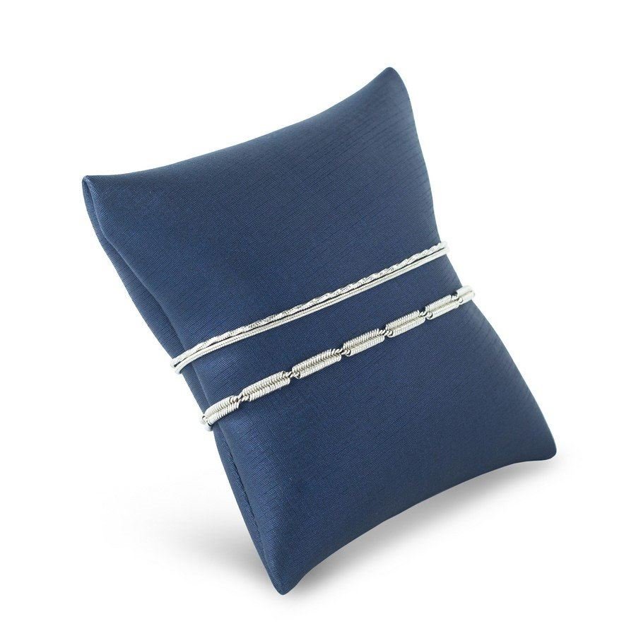 Almofada Expositora Para Bracelete - 8,3x8,3x3,5 cm Dunny Azul Marinho