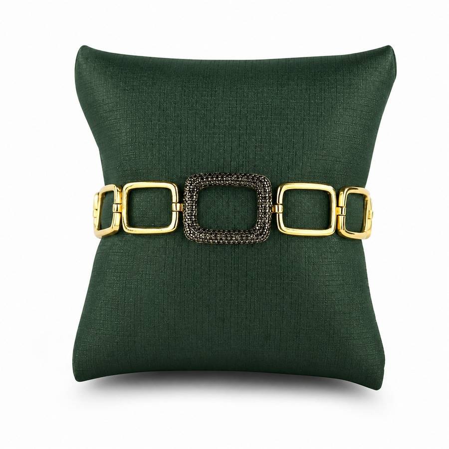 Almofada Expositora Para Bracelete - 8,3x8,3x3,5 cm Dunny Verde