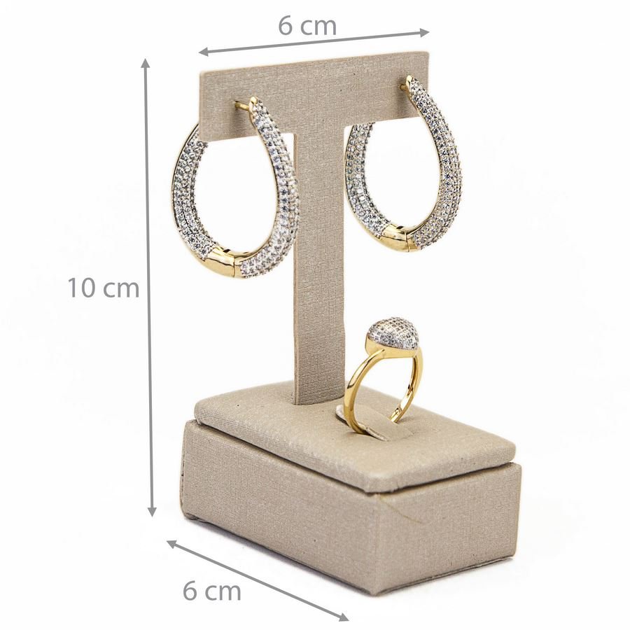 Expositor Anel + Brinco T 6,0 x 10,0 cm Dunny Champagne