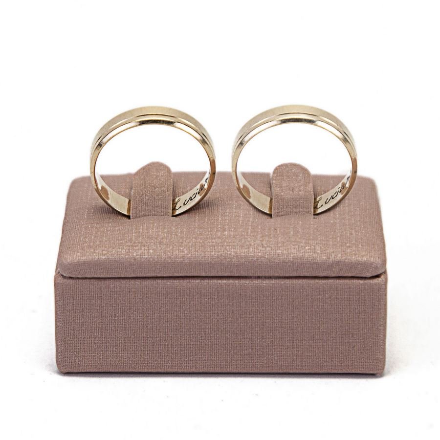 Expositor Duplo Para Alianças 4,0x6,0x2,5cm Dunny Rosa Cha