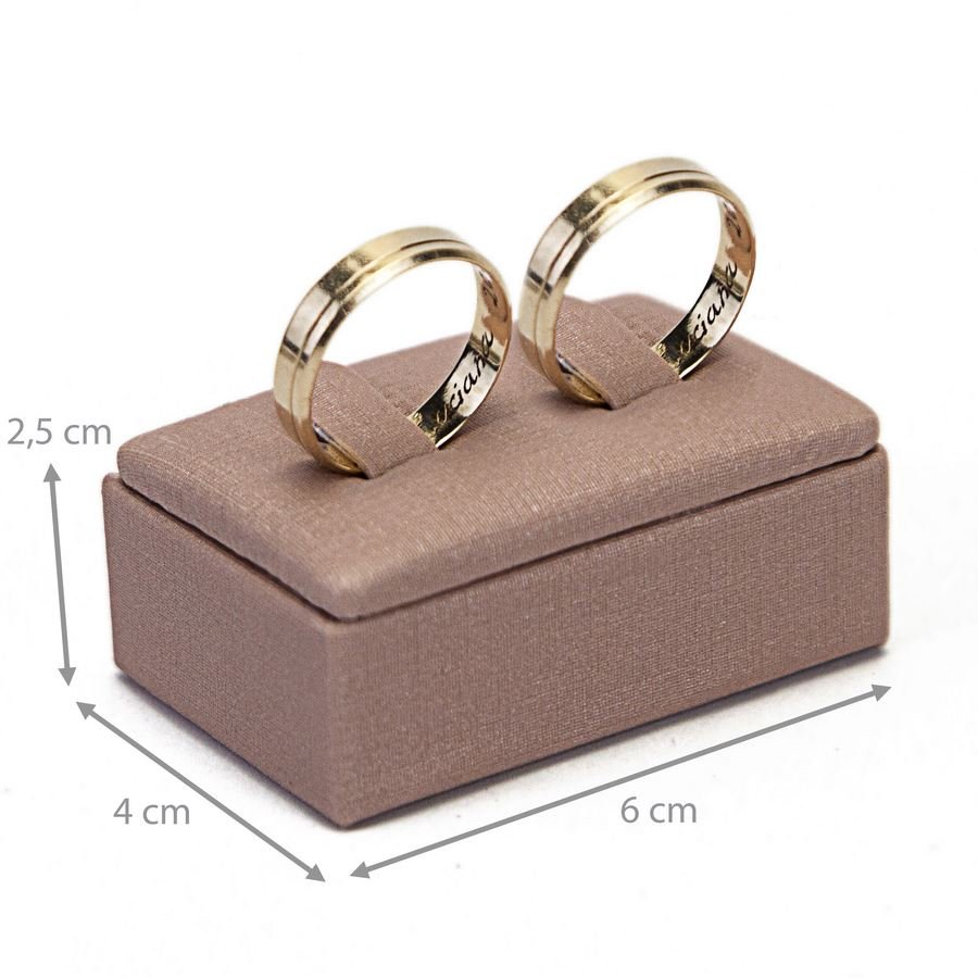 Expositor Duplo Para Alianças 4,0x6,0x2,5cm Dunny Rosa Cha