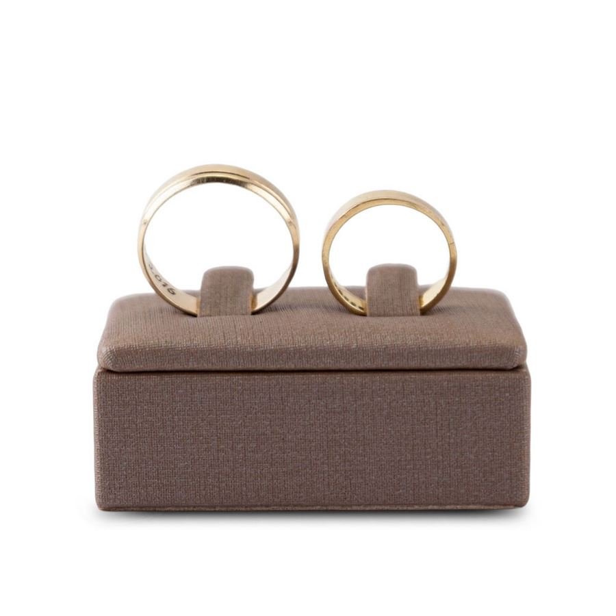 Expositor Duplo Para Alianças 4,0x6,0x2,5cm Dunny Capuccino