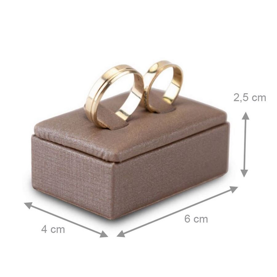 Expositor Duplo Para Alianças 4,0x6,0x2,5cm Dunny Capuccino
