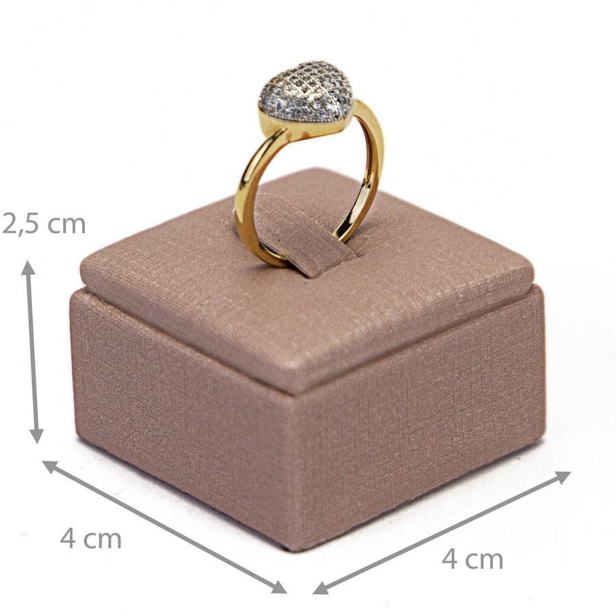 Expositor de Vitrine para Anel - 4x2,5x4 cm. Dunny Rosa Cha