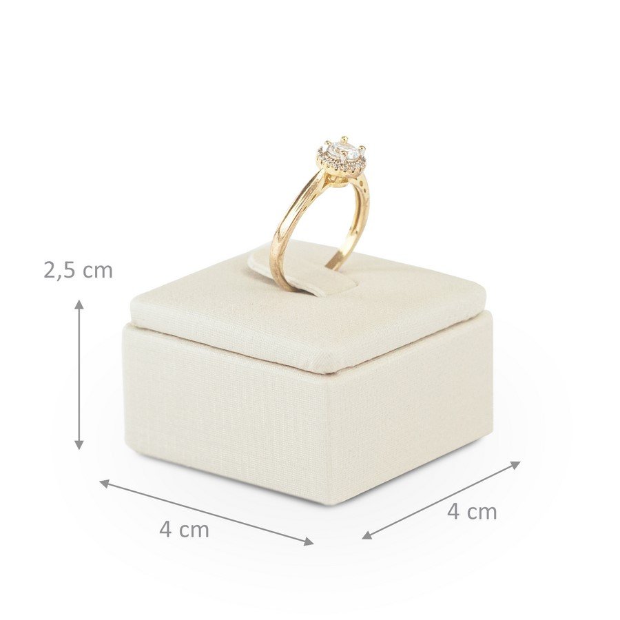 Expositor de Vitrine para Anel - 4x2,5x4 cm. Dunny Off White