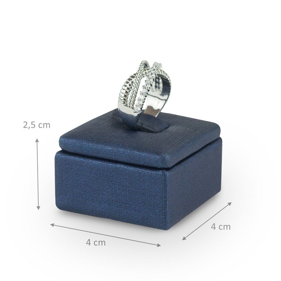 Expositor de Vitrine para Anel - 4x2,5x4 cm. Dunny Azul Marinho