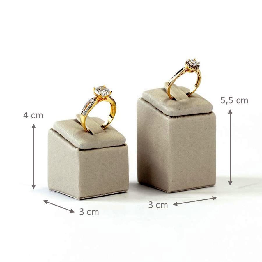 Expositor Anel 2 Peças - 5,0x6,0 cm. Dunny Champagne