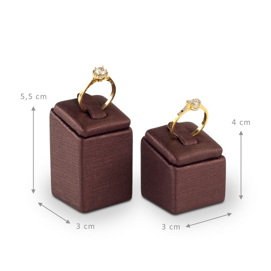 Expositor Anel 2 Peças - 5,0x6,0 cm. Dunny Bordô