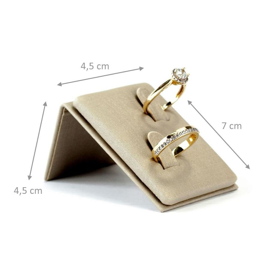 Expositor Inclinado Anel Duplo - 4,5x6,5 cm Dunny Champagne
