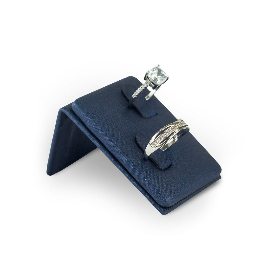 Expositor Inclinado Anel Duplo - 5x7x5 cm Dunny Azul Marinho