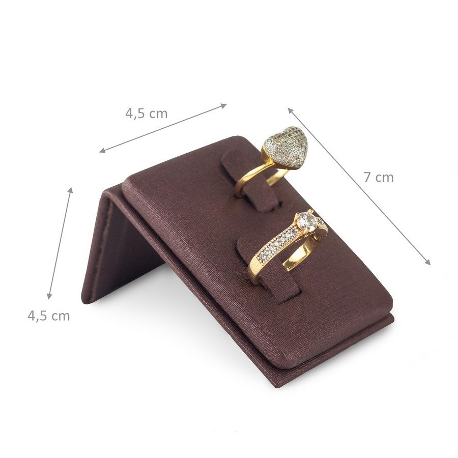 Expositor Inclinado Anel Duplo - 5x7x5 cm Dunny Bordô