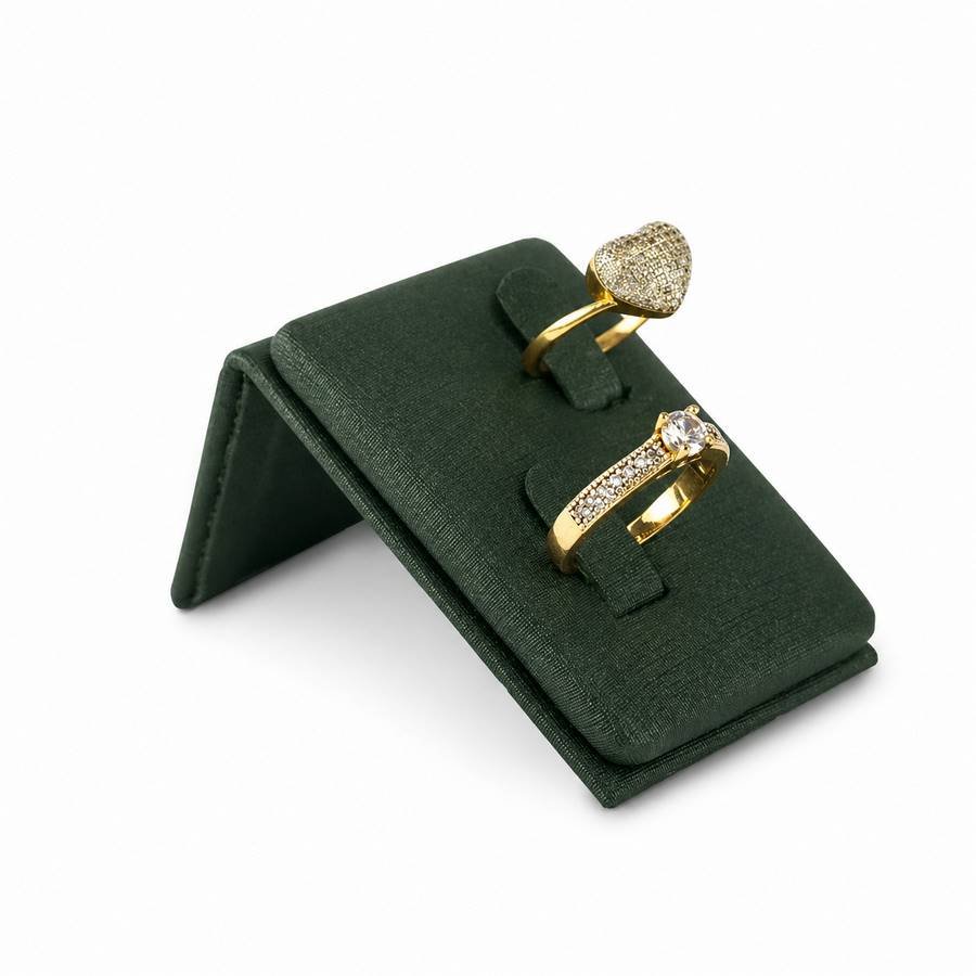 Expositor Inclinado Anel Duplo - 5x7x5 cm Dunny Verde