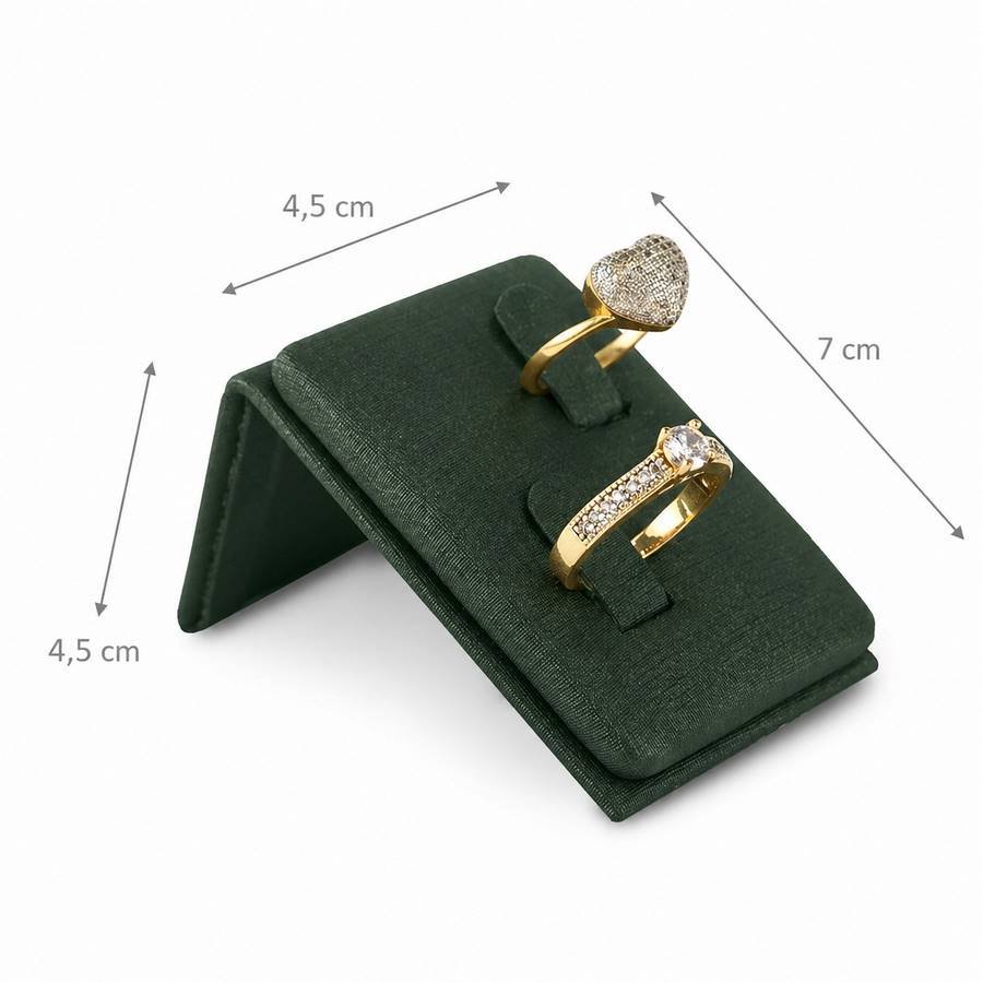 Expositor Inclinado Anel Duplo - 5x7x5 cm Dunny Verde
