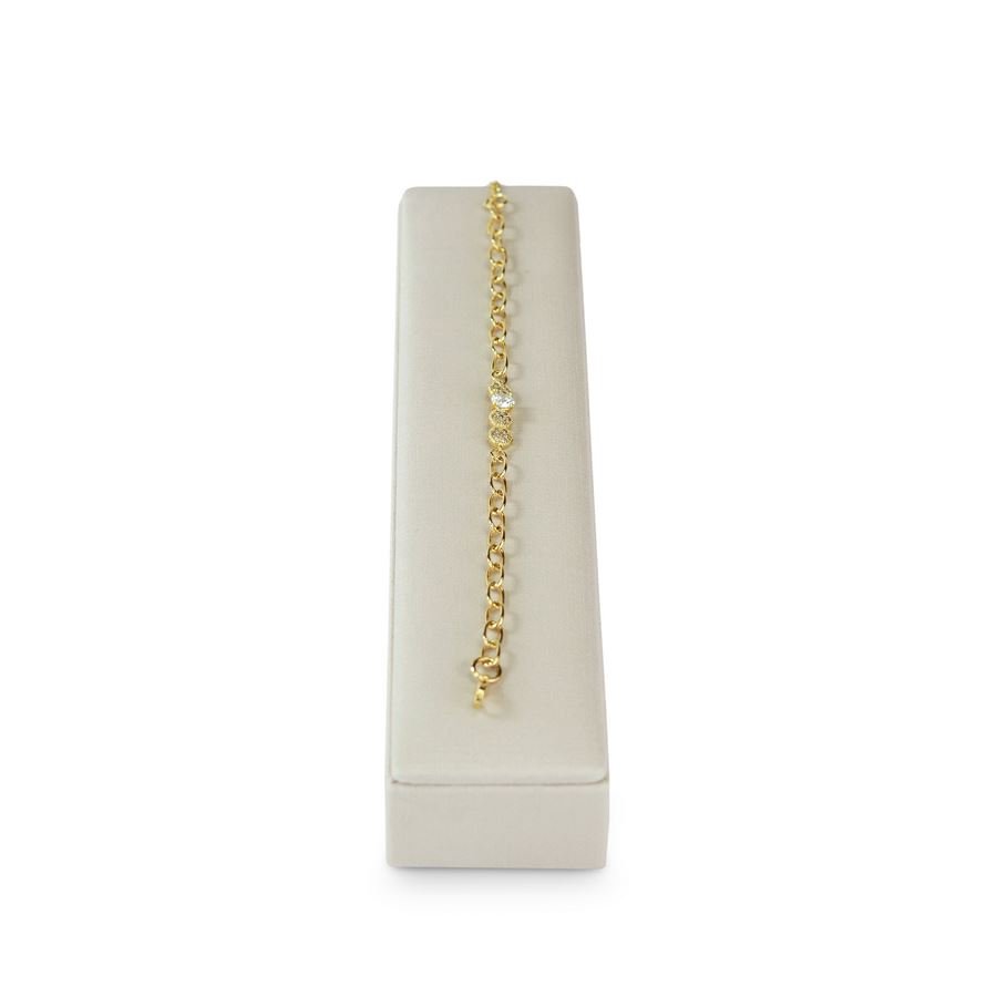 Expositor Pulseira Inclinado 4,5x20 cm Dunny Champagne