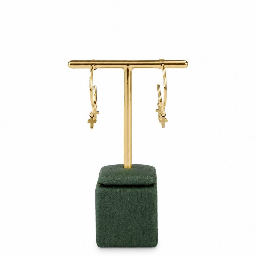 Expositor para Brinco 'T' Médio Dunny Verde - Dourado Metalizado