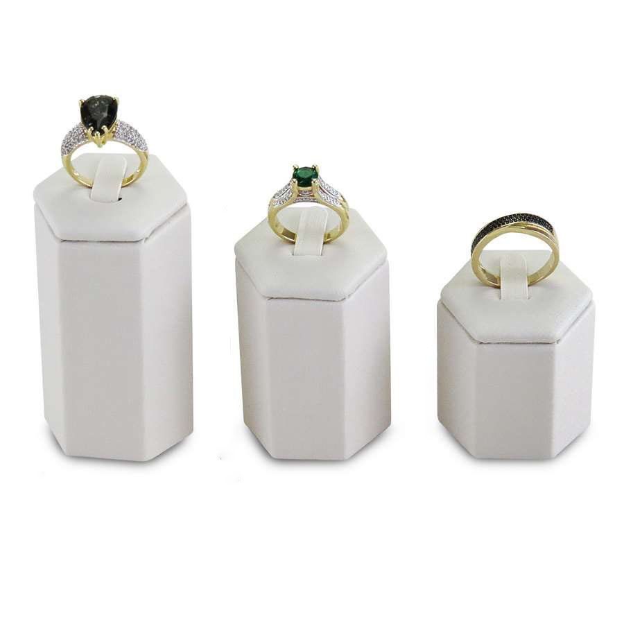 Expositor Octagonal Anel 3 peças Dunny Off White