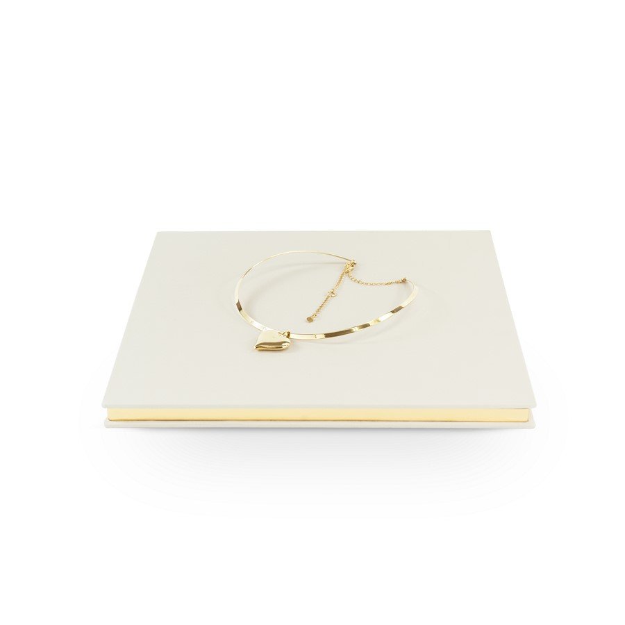 Expositor Base Metalic 25x25x1,5cm Dunny Off White