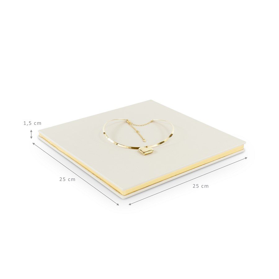 Expositor Base Metalic 25x25x1,5cm Dunny Off White