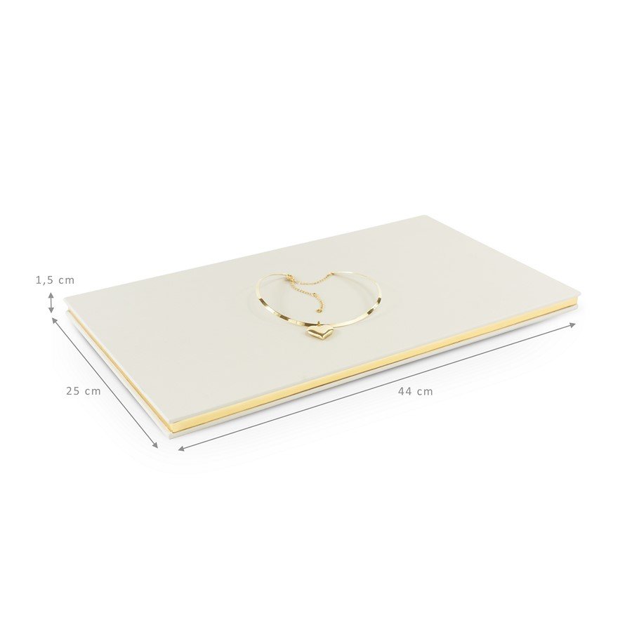 Expositor Base Metalic - 25x44x1,5 cm. Dunny Off White