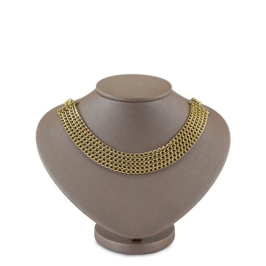 Busto Expositor Médio para Gargantilhas - 20x12x17 cm. Dunny Capuccino