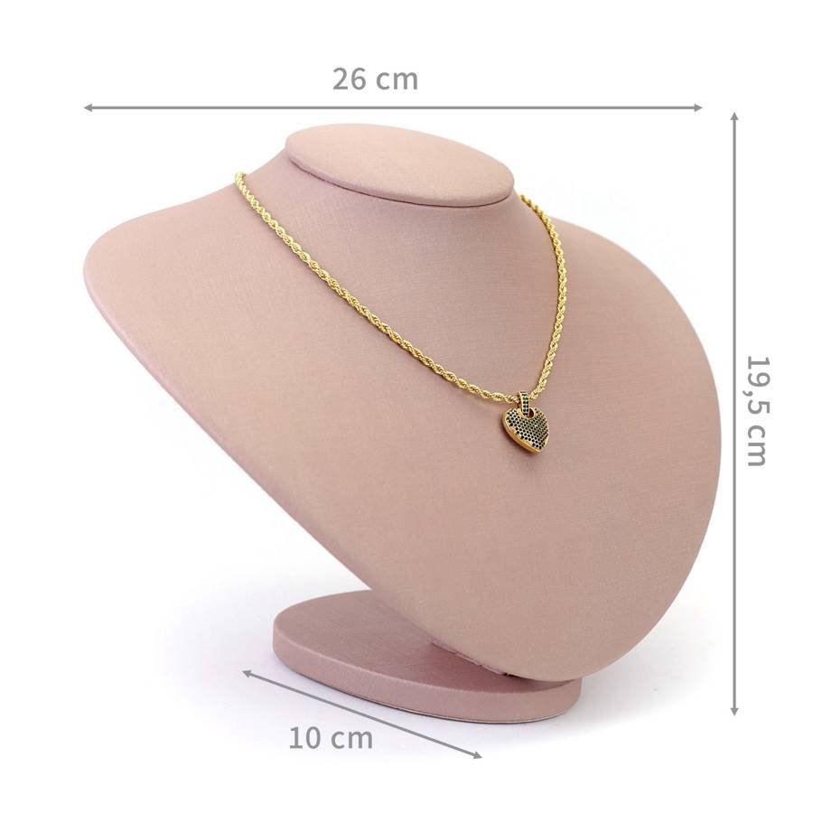 Busto Expositor Grande para Gargantilhas - 18x26x19,5 cm. Dunny Rosa Cha