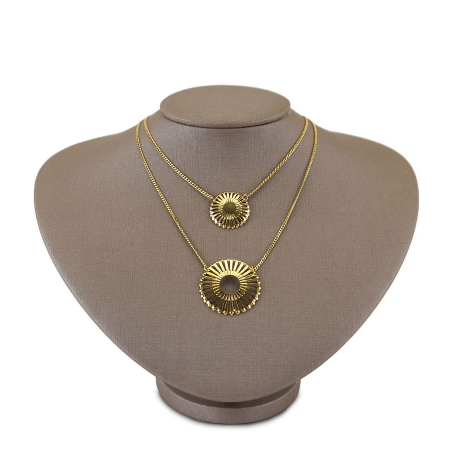 Busto Expositor Grande para Gargantilhas - 18x26x19,5 cm. Dunny Capuccino